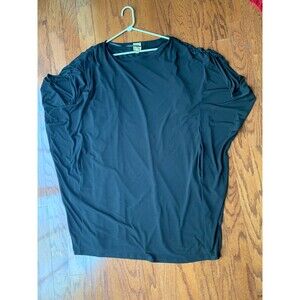 Kasper Plus Size Long Black Blouse Size 3X